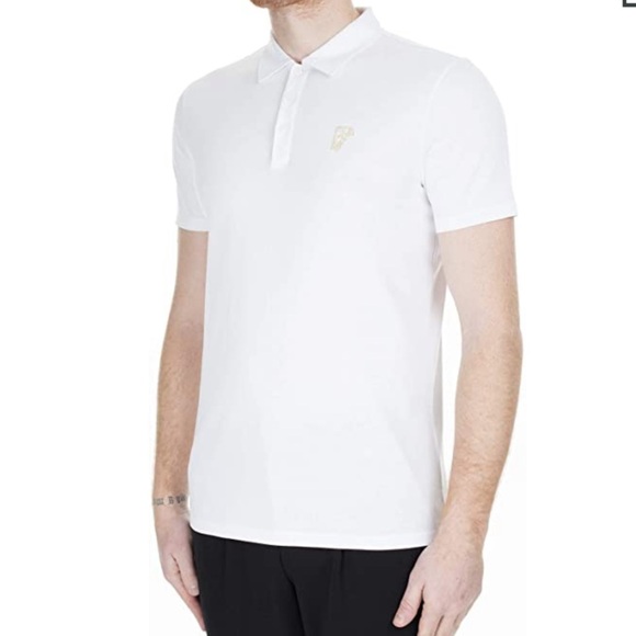 Versace Collection Logo White Cotton Polo Shirt - Picture 2 of 12
